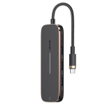 USAMS 3XUSB USB-C HDMI jaoturi adapter MacBooki telefonidele kiireks laadimiseks