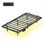 Voodiraam 90x200 cm Must Metall