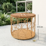 Abilaud 50x47,5 cm Teak Rotang