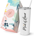 &bdquo;Maid of Honor&ldquo; termostass, &bdquo;SassyCups&ldquo;, valge, roostevabast terasest, 625 ml, &bdquo;Maid of Honor&ldquo; kelioninis termosinis puodelis, &bdquo;SassyCups&ldquo;, baltas, nerūdijančio plieno, 625 ml