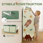 Laste raamaturiiul 2 kangast sahtliga 62,5x30x91,5 cm roheline