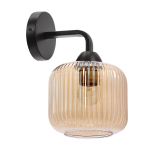 Seinalamp Candellux Campana must E27 merevaigukollase klaasist varjuga