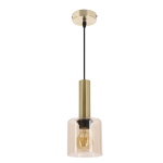 Rippvalgusti Candellux Alberto merevaigukollane klaasist vari E27 40W