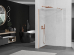 Mexen Kioto-R &uuml;mardatud Walk-in du&scaron;isein 140 x 200 cm, l&auml;bipaistev 8 mm, harjatud vask - 800-140-101-65-06, 140 x 200 cm