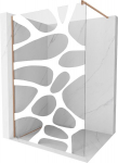 Mexen Kioto du&scaron;isein Walk-in 110 x 200 cm, valge laineline 8 mm, harjatud vask - 800-110-101-65-97, 110x200