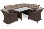 &Otilde;uem&ouml;&ouml;bli komplekt California Corner, parempoolne, Brown Mat / Brown Melange