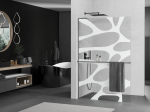Mexen Kioto+ L du&scaron;isein riiuliga Walk-in 120 x 200 cm, valge laine, harjatud gun gray - 800-120-123-66-97, 120x200