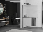 Mexen Kioto+ L du&scaron;&scaron;isein riiuliga Walk-in 70 x 200 cm, triibud, gunmetal harjatud - 800-070-123-66-09, 70 x 200 cm