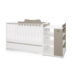 Muudetav lastevoodi Lorelli Multi, 120x60/190x82 cm, valge/beež