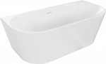 Mexen Oval vabalt seisev seinavann 140 x 75 cm, valge, valge &uuml;levool - 52671407500-20, 140 x 75 cm