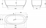 Mexen Pure oliiviroheline vabaltseisev vann l&auml;bipaistev 170 x 80 cm, kroom kork - 58071708001, 170 x 80 cm