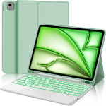 Puuteekraaniga klaviatuuri&uuml;mbris iPad Air 11 AZERTY valgustusega roheline FR &mdash; ipad air tarvikud, tahvli klaviatuur, puuteplaadiga &uuml;mbris, tahvli &uuml;mbris, valgustusega klaviatuur, ipad kaitse&uuml;mbris, azerty klaviatuur
