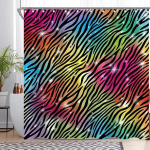 Veekindel du&scaron;ikardin 183x183 cm 12 konksuga v&auml;rviline &mdash; du&scaron;ikardin, pol&uuml;estrist du&scaron;ikardin, mustriga du&scaron;ikardin, vannitoa aksessuaarid, sebra mustriga kardin, veekindel du&scaron;ikardin, vannitoa sisustus