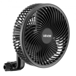 Klambriga ventilaator 20.6x20x23.5 cm Must Laetav