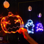 3x Led Halloweeni karbid: k&otilde;rvits, kummitus, nahkhiir