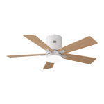 Laeventilaator h&auml;mardatava LED-valguse ja kaugjuhtimispuldiga, 107 cm, 6 kiirust, valge