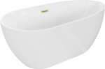 Mexen Eos vabad seisev vann 170 x 75 cm, valge, &uuml;levool kuldne harjatud - 52471707500-55, 170 x 75 cm