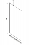 Mexen Next vannisegisti 1 tiivaline 50 x 150 cm, l&auml;bipaistev, harjatud kuld - 895-050-000-00-00-55