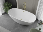 Mexen Eris vann vaba seisev 180 x 95 cm, valge, &uuml;levool kuldne - 53441809500-50, 180 x 95 cm