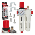 Tvardy &Otilde;hu ettevalmistusseade T20023, 0.5-12 bar, 1400 l/min, 1/4", 5 &micro;m filter, alumiiniumisulamist