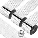 Towviy peegelmosaiikplaatide komplekt, 4800 tk, 3 rulli isekleepuvat mini-peegelmosaiiki 5 x 5 mm, h&otilde;bedased peegelmosaiikplaadid, isekleepuvad, isetegemise k&ouml;&ouml;gi baari kaunistamiseks