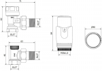 Mexen G00 termostaatiline nurgakomplekt, kroom - W901-900-01, G 1/2"