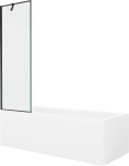 Mexen Cubik ristk&uuml;likukujuline vann 160 x 70 cm koos korpuse ja 1-osalise 60 cm mustriga mustriga vaheseinaga, 160 x 70 cm