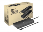 Club3D dokk CSV-1581, Thunderbolt 4, 3x Thunderbolt 4, 3x USB 2.0, 1x RJ-45, 140 W, 1000 Mbit/s, must, Must