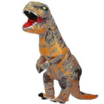 Lihalikud t&auml;ispuhutavad dinosauruste &uuml;likonnad, kost&uuml;&uuml;m, t-rex kleit anime peo cosplay karneval, brown_Kids 120-145cm