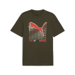PUMA meeste vabaaja T-s&auml;rk PUMA GRAPHICS Cat Gradient Tee tume oliivroheline - 68320670, roheline, XS