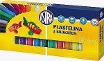 Plastiliin glitteriga 12 v&auml;rvi ASTRA - ASTRA kirjatarbed - ASTRA kirjatarbed