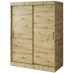 L&uuml;kanduksega riidekapp riiulite ja riidepuudega Belvedo Gold Artisan tamm 150 x 200 cm komplekt