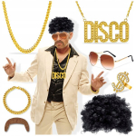 Retro Disco stiilis tarvikute komplekt 70-90. P&uuml;hadeks
