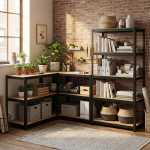 Metallist riiul Rino 180x60x40cm, 5 riiulit, 875kg, must