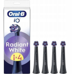 Elektrilise hambaharja otsik Hambaharja otsikud Oral-B RBWB-4 iO Radiant White Black, 4 tk, Oral-B iO jaoks