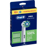 Elektrilise hambaharja otsik Hambaharja otsikud Oral-B Pro CrossAction, 10 tk, valged, t&auml;iskasvanutele, &uuml;hilduvad Oral-B Pro-ga