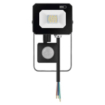 Emos LED prožektor ZS2313, 10 W, 1000 lm, IP44, neutraalne valge, PIR andur, alumiiniumkorpus