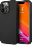 AMG AMHCP14XDOLBK iPhone 14 Pro Max 6,7 musta / musta nahkakate, kuumalt pressitud