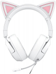 Razer Kraken Kitty V3 X kaableriga m&auml;ngurikuularid ja kassi k&otilde;rvatippudega, kardioidmikrofon, valged