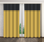 Mariall osaliselt pimendav kardin ZMH-139, 160x250 cm, kollane/must