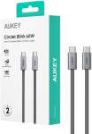 Aukey Usb-c &ndash; Usb-c 60w 1,8m kaabel, hall v&auml;rv