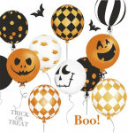 HALLOWEENi paberist salvr&auml;tikud &otilde;hupallid 33x33cm 20tk., 33x33 cm