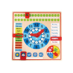 TOOKY TOY hariduslik puidust kell - kalender 2in1