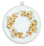 Ristpistekomplekt koos tikkimisr&otilde;ngaga &bdquo;Lillede r&uuml;tm&ldquo; 11 x 10 cm SBC110