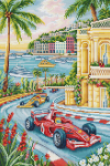 Ristpistekomplekt &bdquo;F1 Monaco Grand Prix&ldquo; 17,5 x 26 cm SBPK05