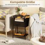 &Ouml;&ouml;kappide komplekt, 39.4x31.8x64.8 cm, must, laadimisjaam, panipaik