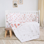 Beebivoodipesu komplekt Lorelli Bears & Pillows, 5-osaline, beežist puuvillast