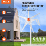 500W tuuleturbiini generaator 12V MPPT kontrolleriga