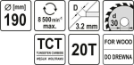 Yato ketassaeleht puidule 190x20x30mm Yt-60488
