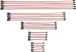 Yunique Green-Clean-Power, 25 servo pikenduskaablit JR/Futaba 3 pin, 10&ndash;60 cm, 26AWG, RC mudelitele